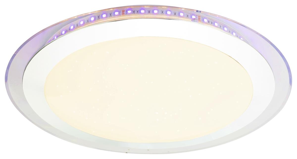 GLOBO Deckenleuchte Nicole weiß Chrom Kunststoff H/D: ca. 8x41 cm