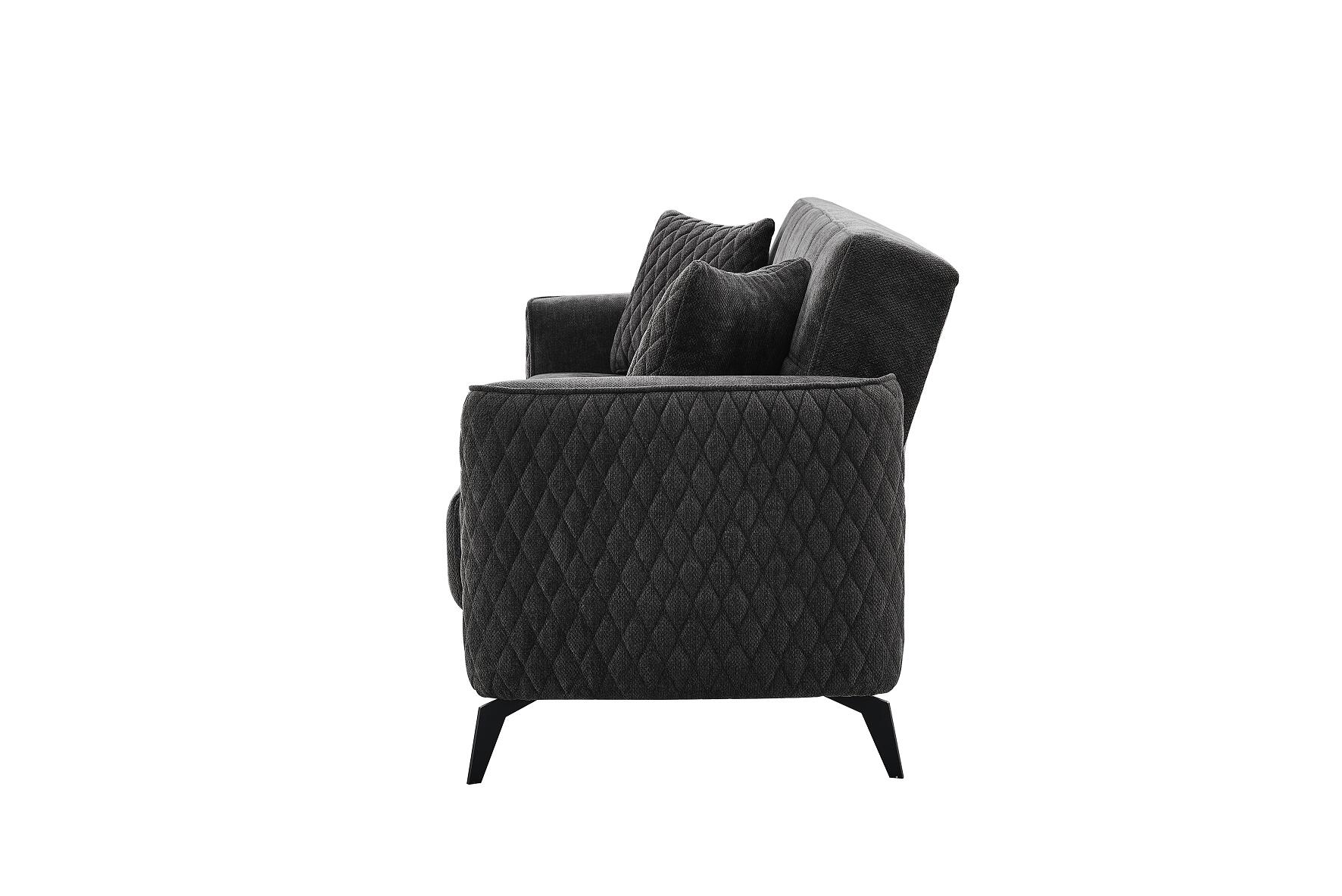 Sofa 3-2-1 Lendor grau Webstoff