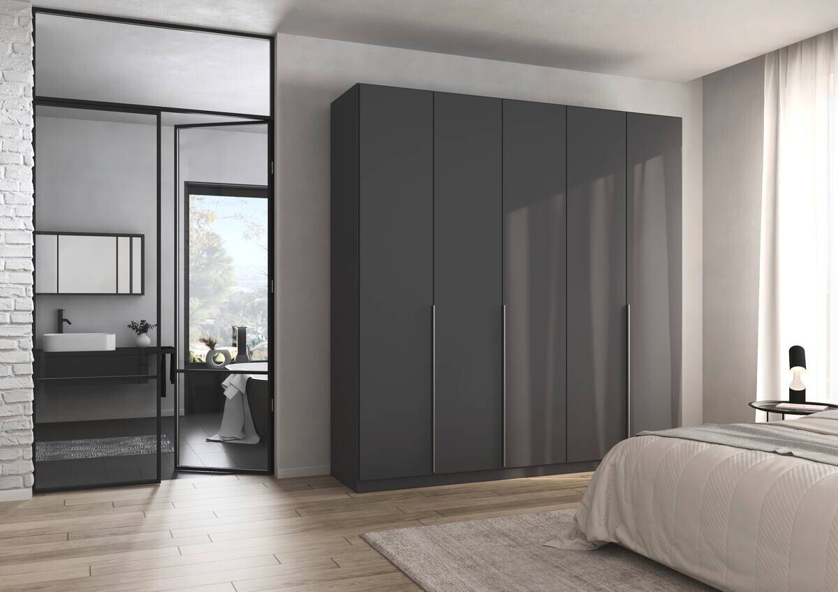 Kleiderschrank Alabama grau B/H/T: ca. 225x229x54 cm