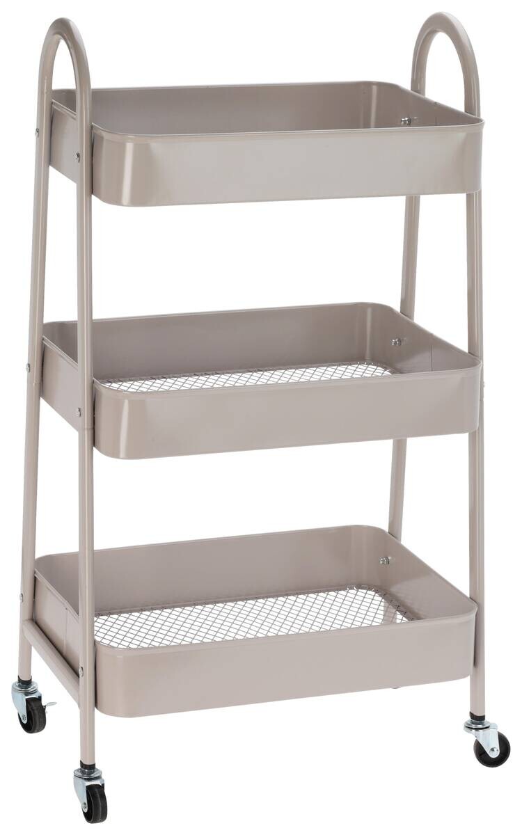 Küchentrolley taupe Stahl B/H/L: ca. 8,5x45x32 cm
