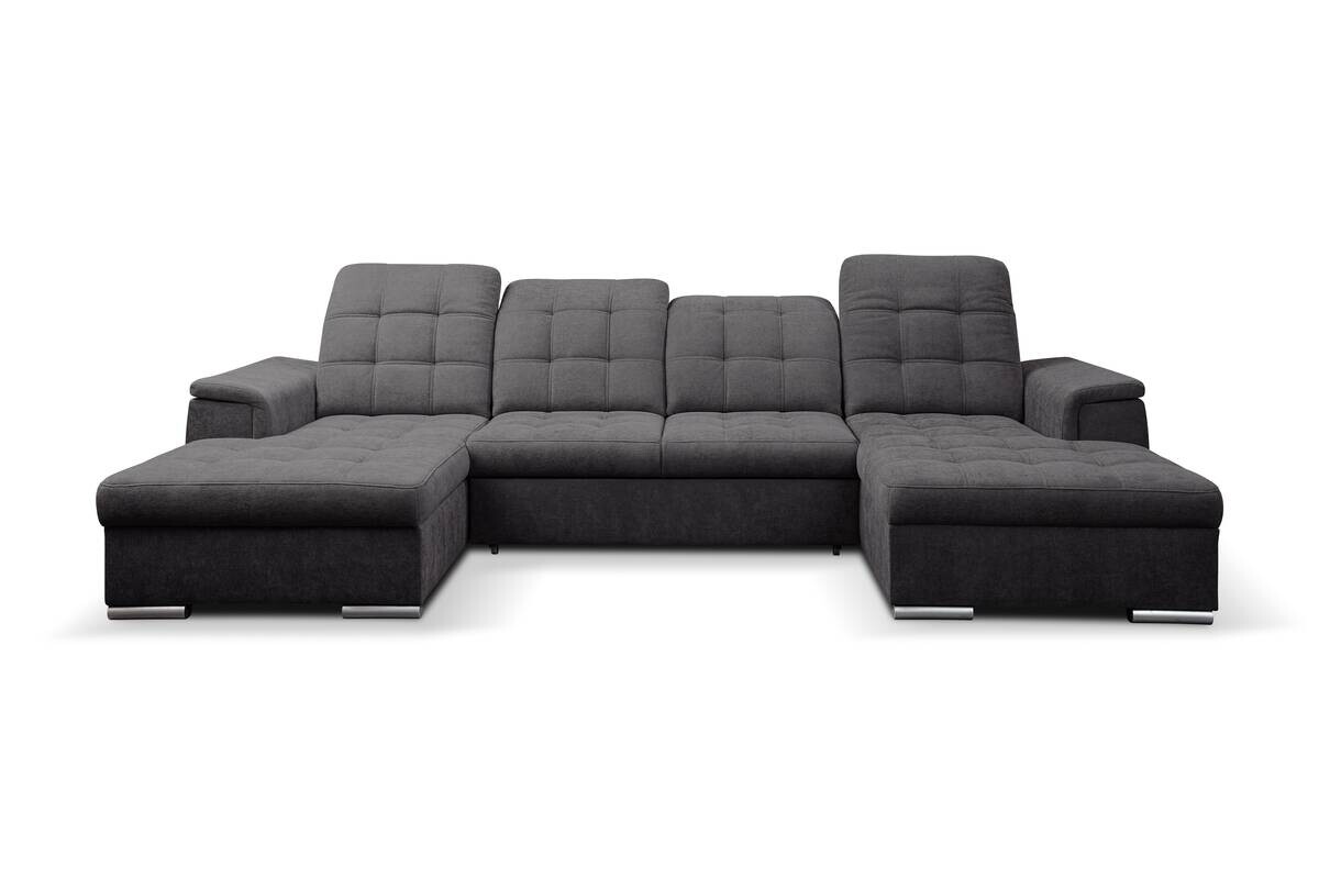 Wohnlandschaft Nadja anthrazit Microfaser B/H/T: ca. 330x105x174 cm