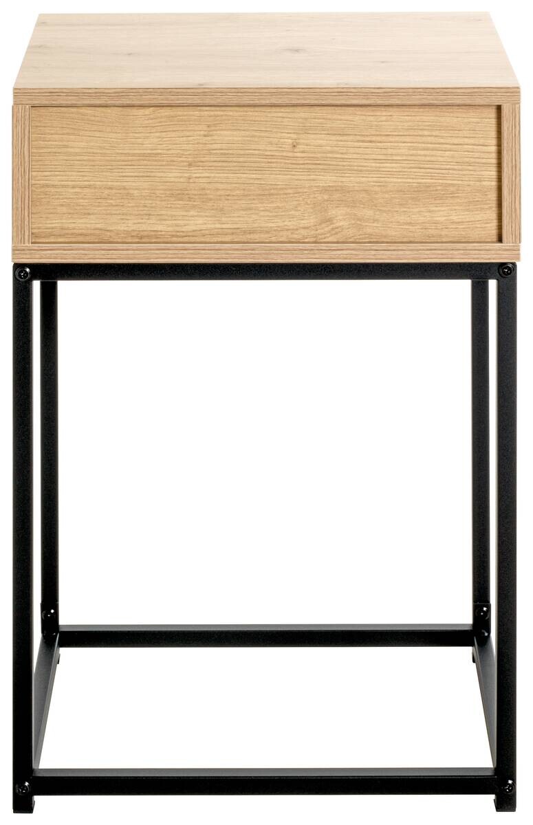 Beistelltisch Eiche hell Nachbildung schwarz B/H/T: ca. 40x60x28 cm