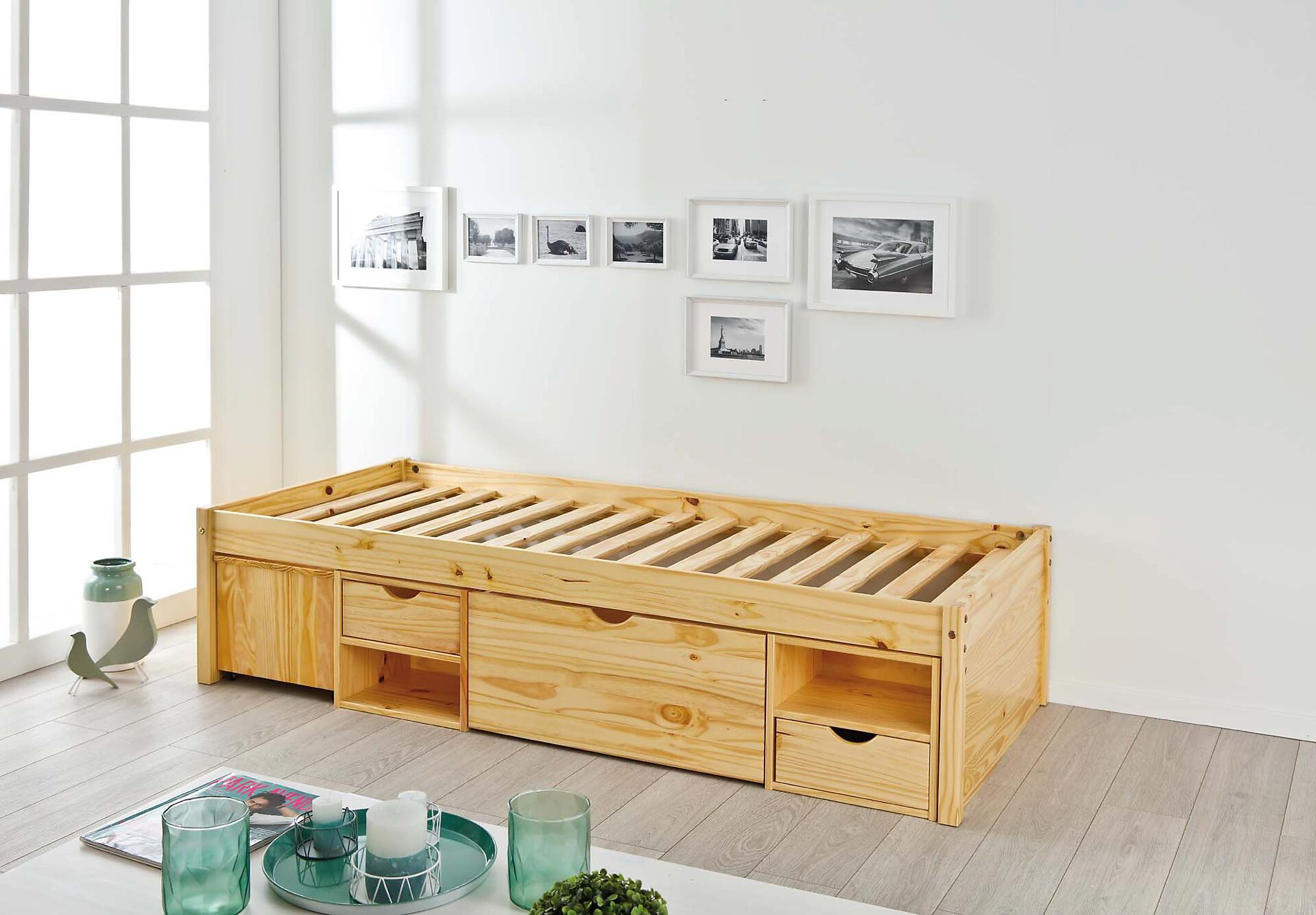 Funktionsbett Claas natur Liegefläche B/L: ca. 90x200 cm