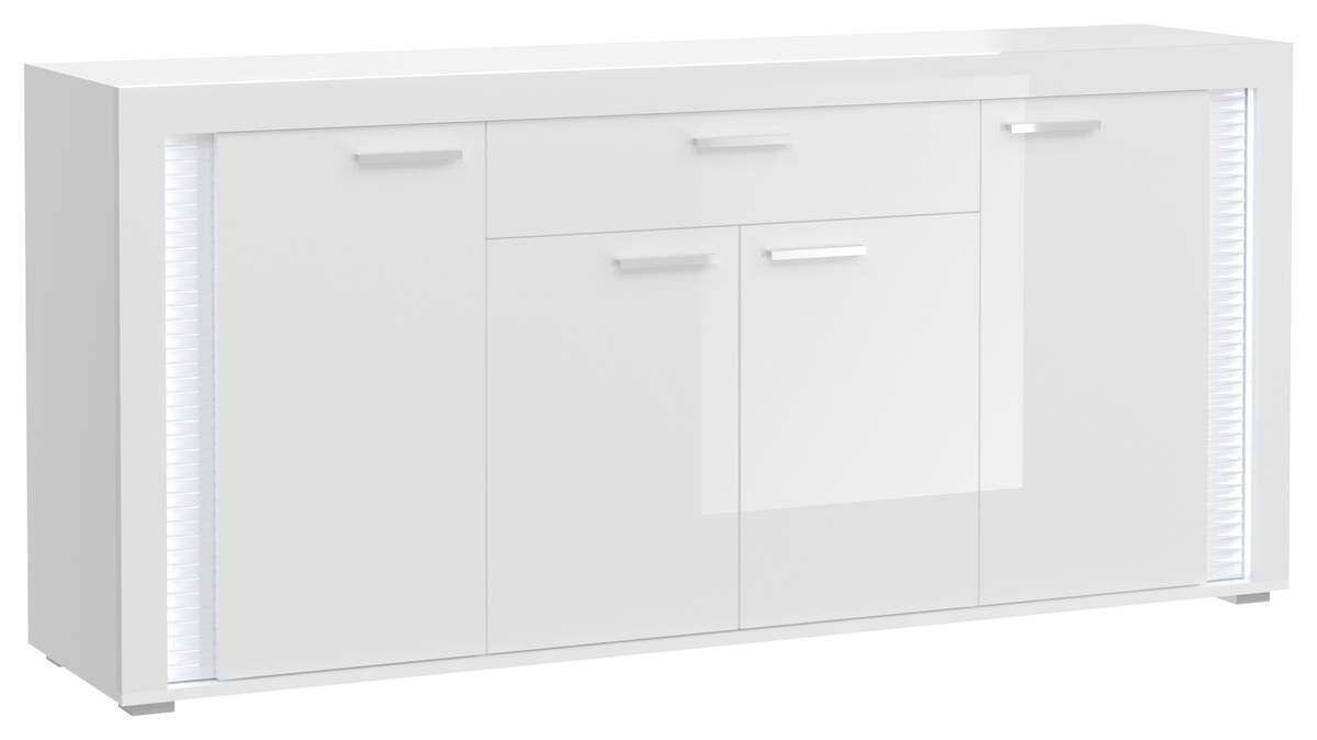 Sideboard Skylight weiß weiß Hochglanz B/H/T: ca. 182x84x42 cm