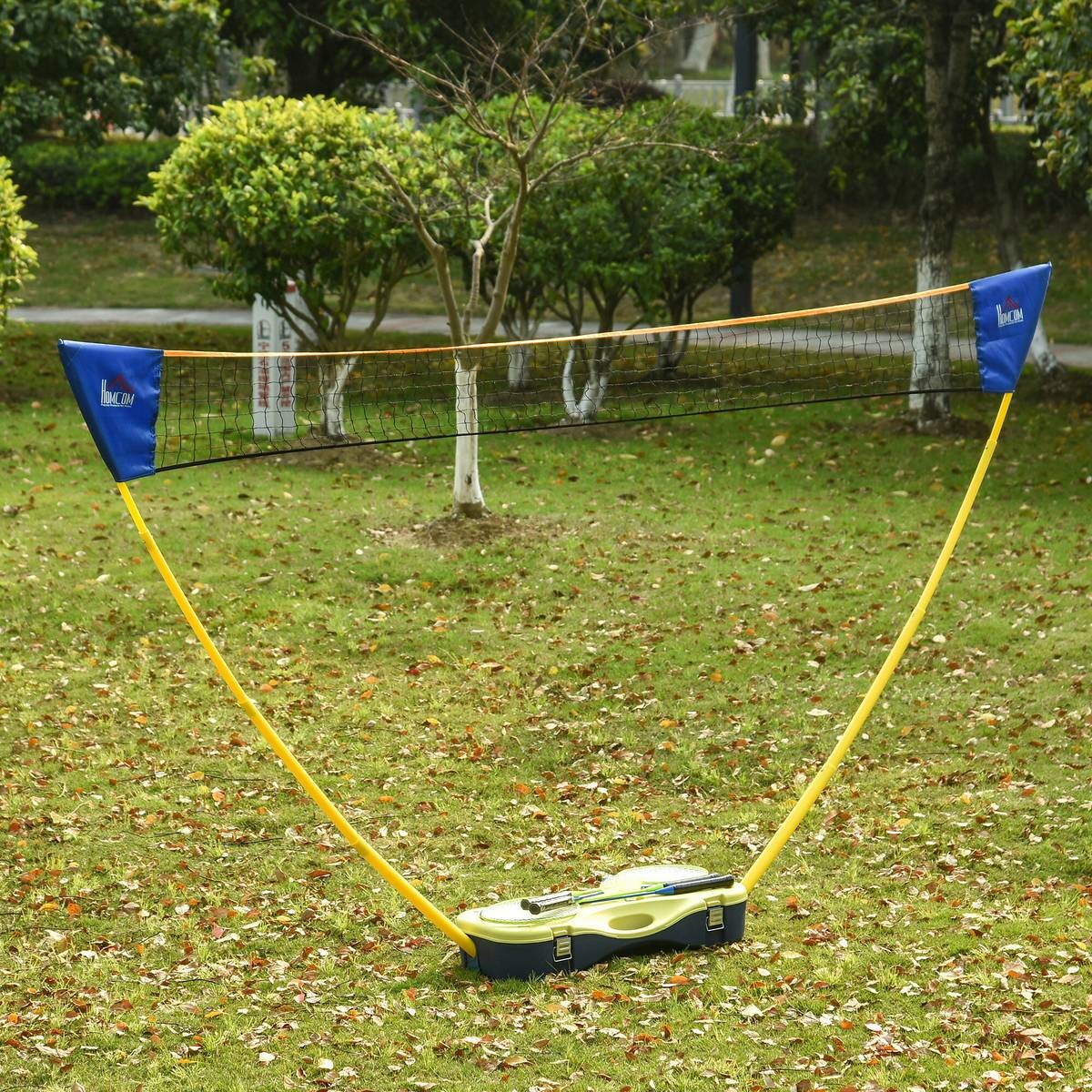 HOMCOM Badmintonnetz gelb B/H/T: ca. 280x157x33 cm