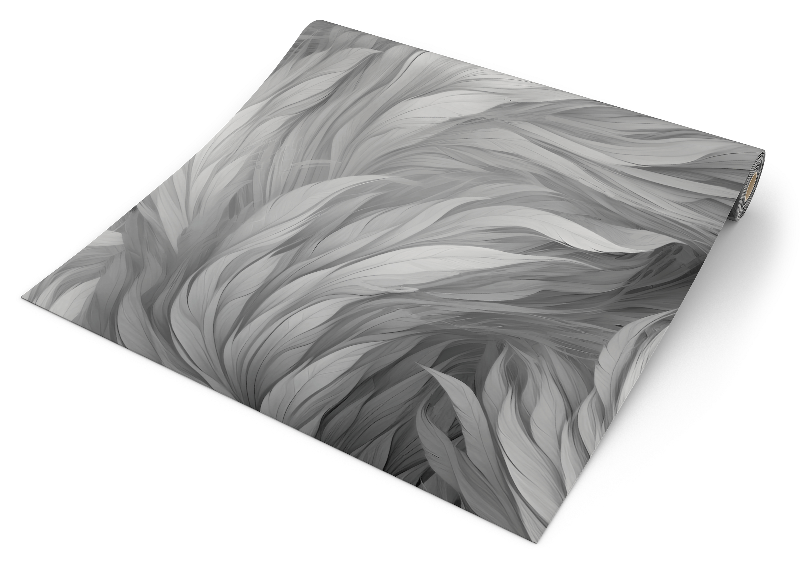 UGEPA Papiertapete Federn grau schwarz B/L: ca. 53x1005 cm