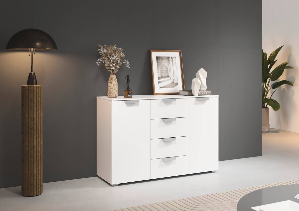 Kombikommode Aditio Alpinweiß B/H/T: ca. 120x81x43 cm