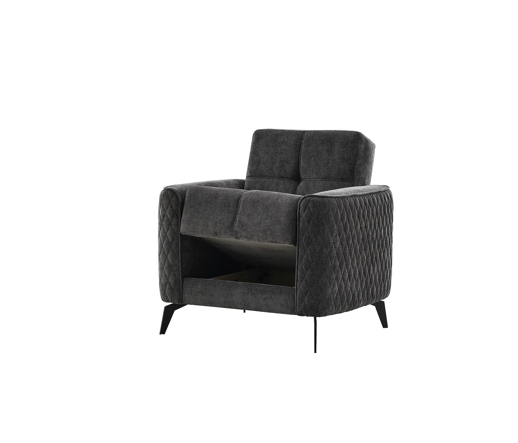 Sofa 3-2-1 Lendor grau Webstoff