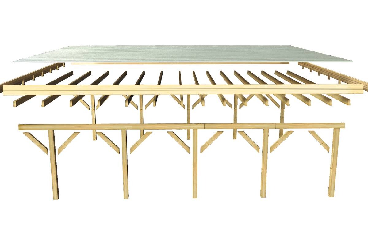 Karibu Carport Classic 1A B/H/T: ca. 598x237x480 cm