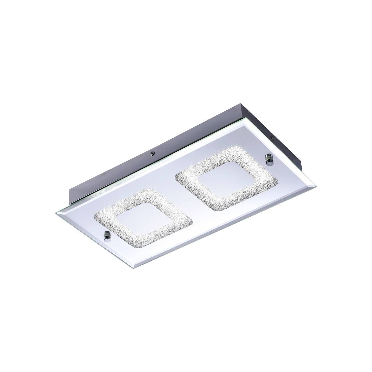 Just Light LED-Deckenleuchte LISA 11571-17 Chrom klar Glas Metall B/H/T: ca. 20x5,8x36 cm 2 Brennstellen
