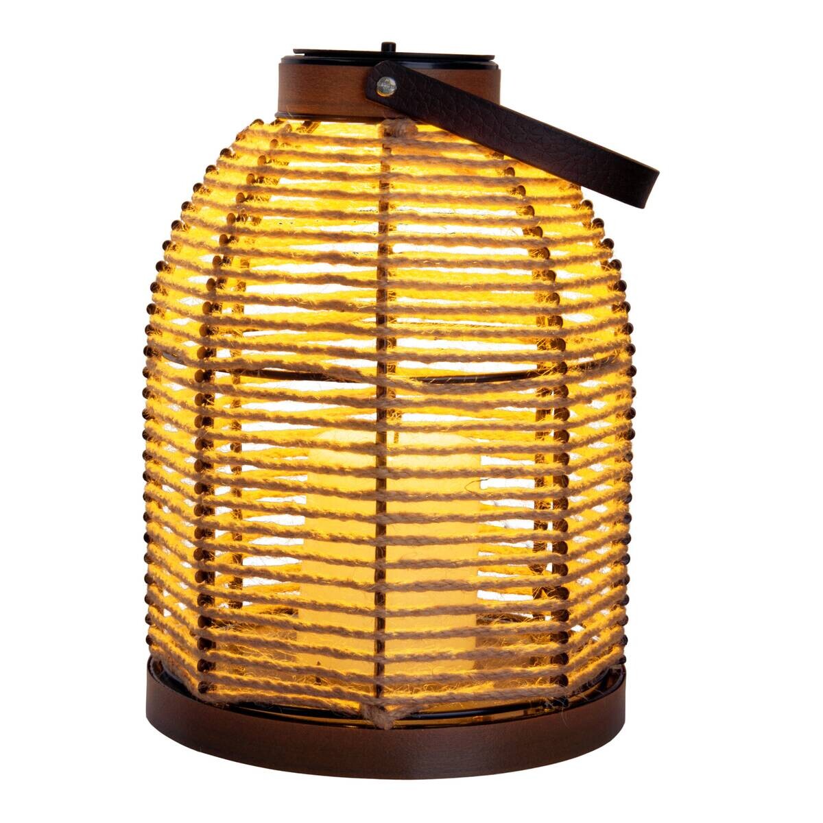 LED-Solarleuchte 5292627 beige Metall H/D: ca. 29x21 cm