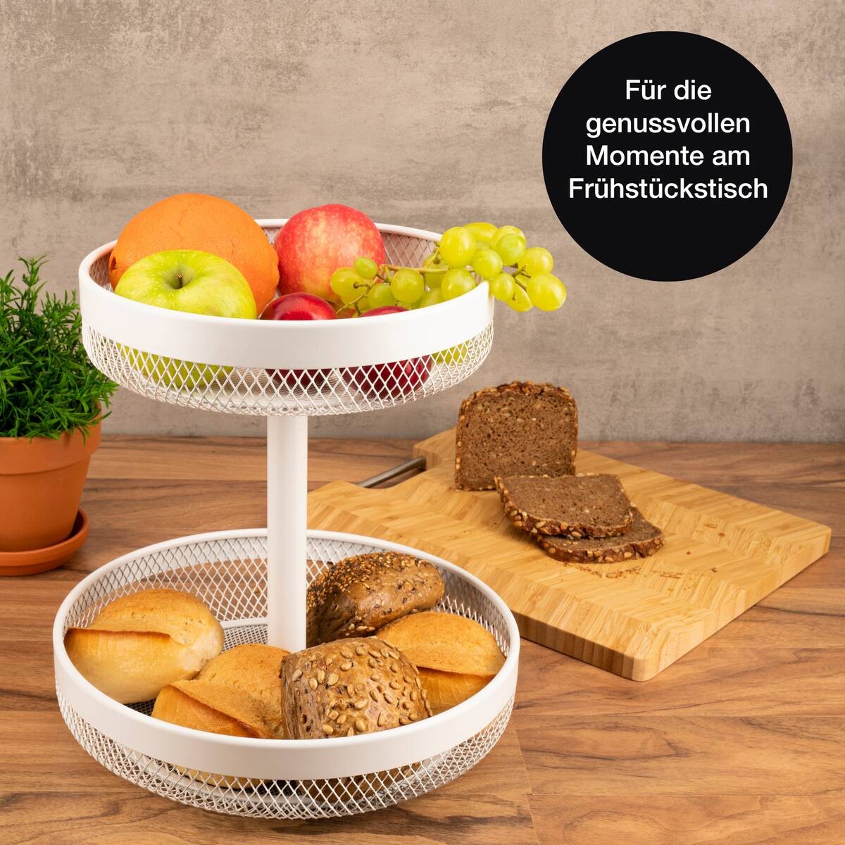 Moritz & Moritz Etagere weiß Metall H: ca. 30 cm