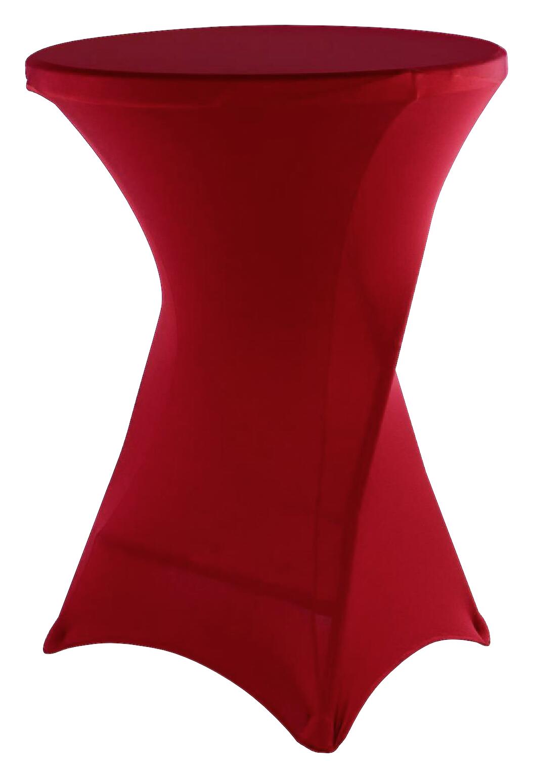 VCM Stretch-Husse für Stehtisch rot Polyester-Mischgewebe H/D: ca. 110x80 cm