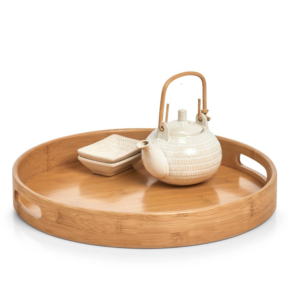 Zeller Tablett natur Bambus B/H/L: ca. 38x5x38 cm
