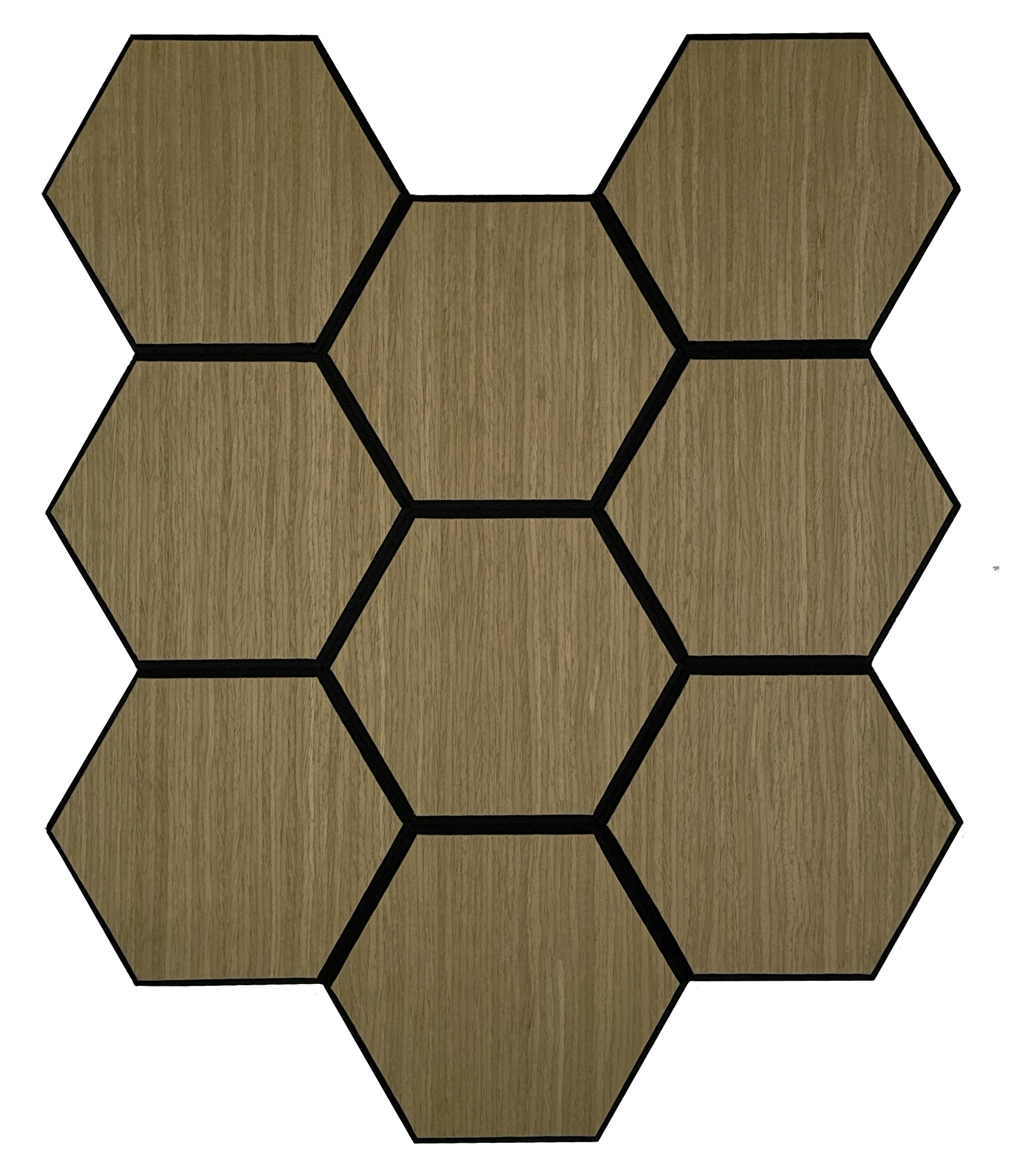 Wandpaneel braun B/H: ca. 55x65 cm