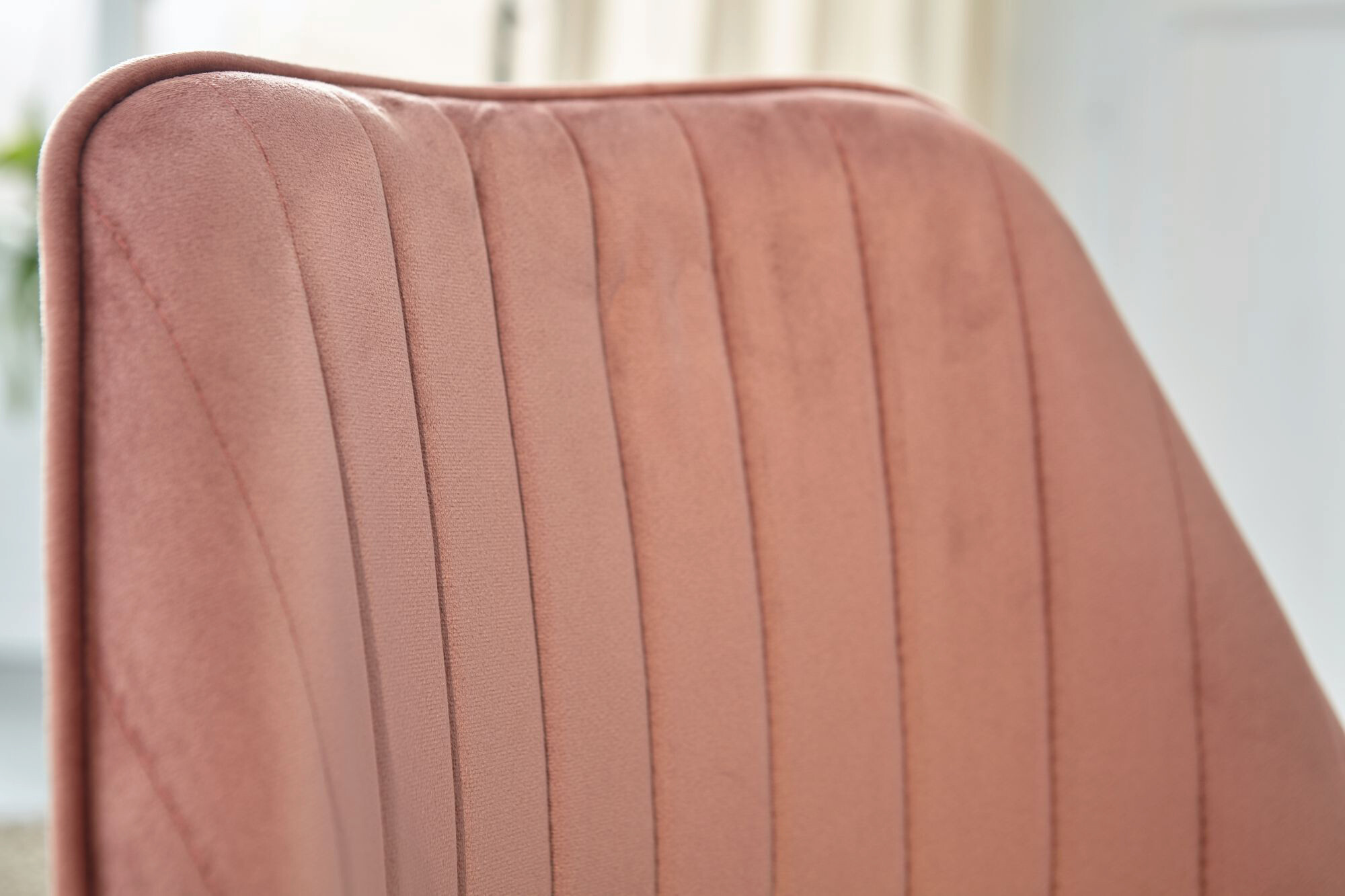 Drehstuhl rosa gold Stoff Eisen