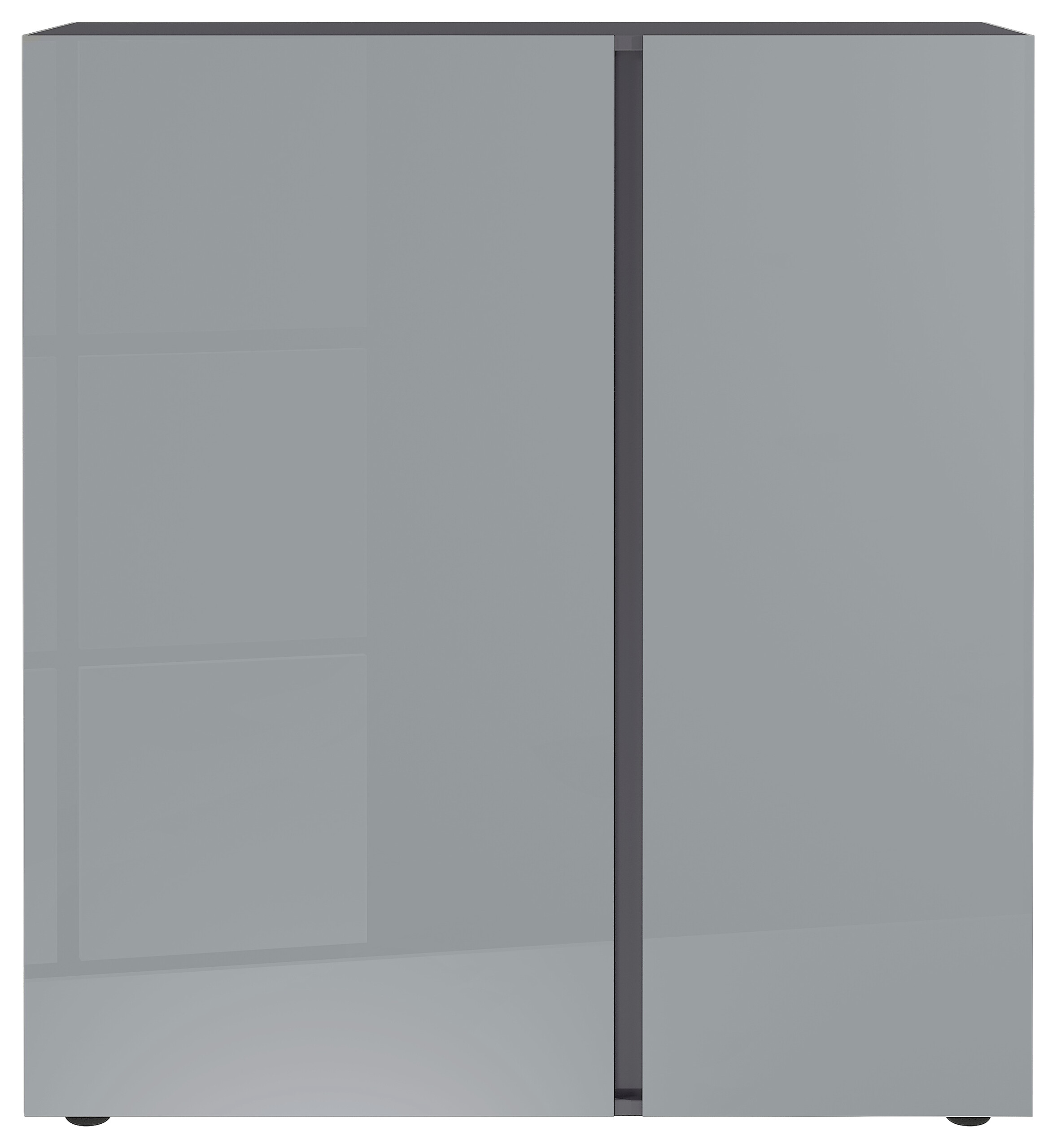 Kommode Mesa Graphit Nachbildung Silbergrau Hochglanz B/H/T: ca. 94x103x43 cm