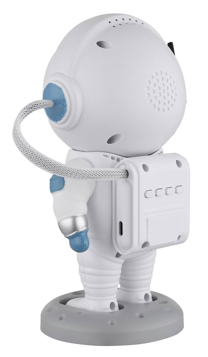 GLOBO Tischleuchte Cosmo weiß grau blau Kunststoff B/H/L: ca. 11x22x12 cm