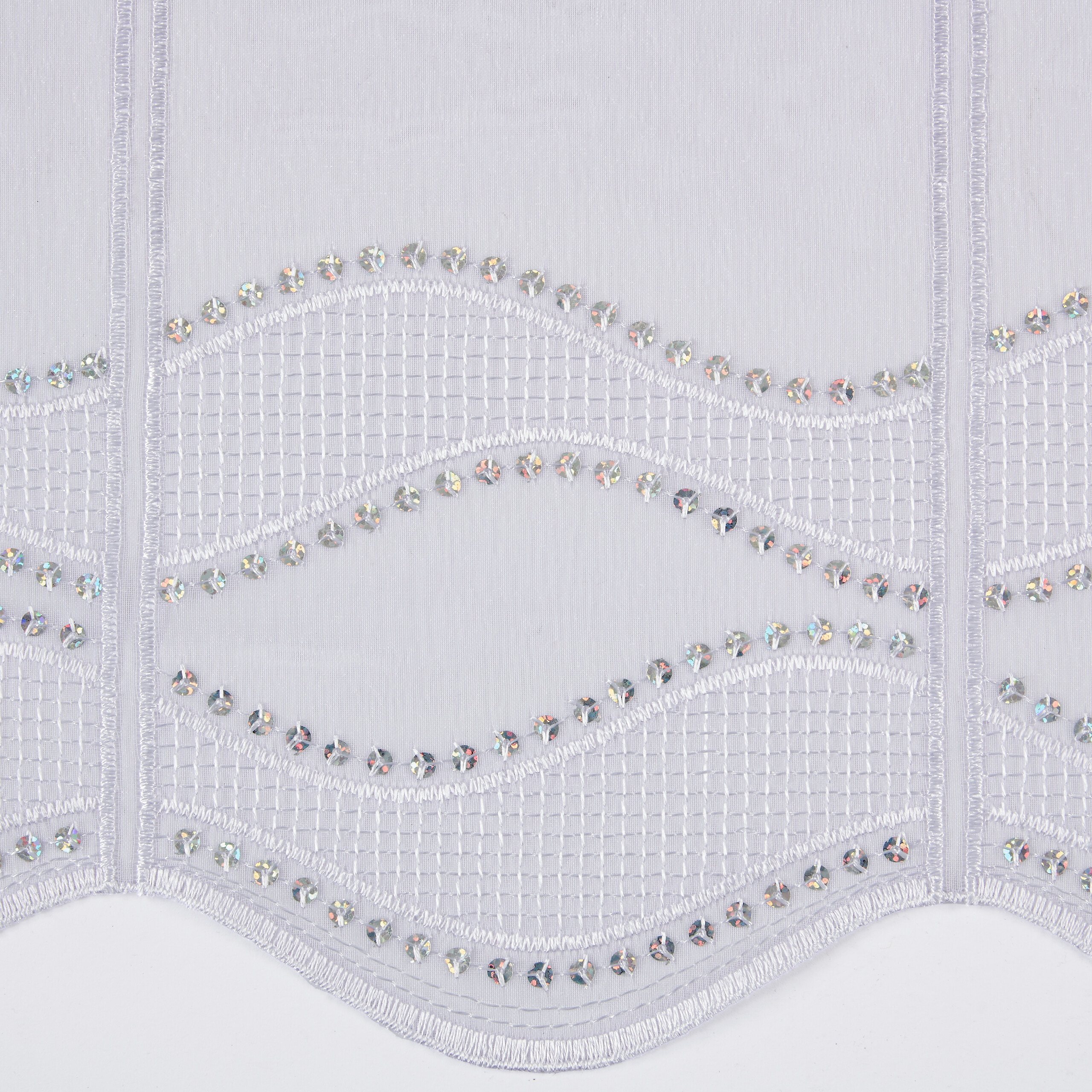 Scheibengardinen-Meterware Lucia weiß H: ca. 60 cm