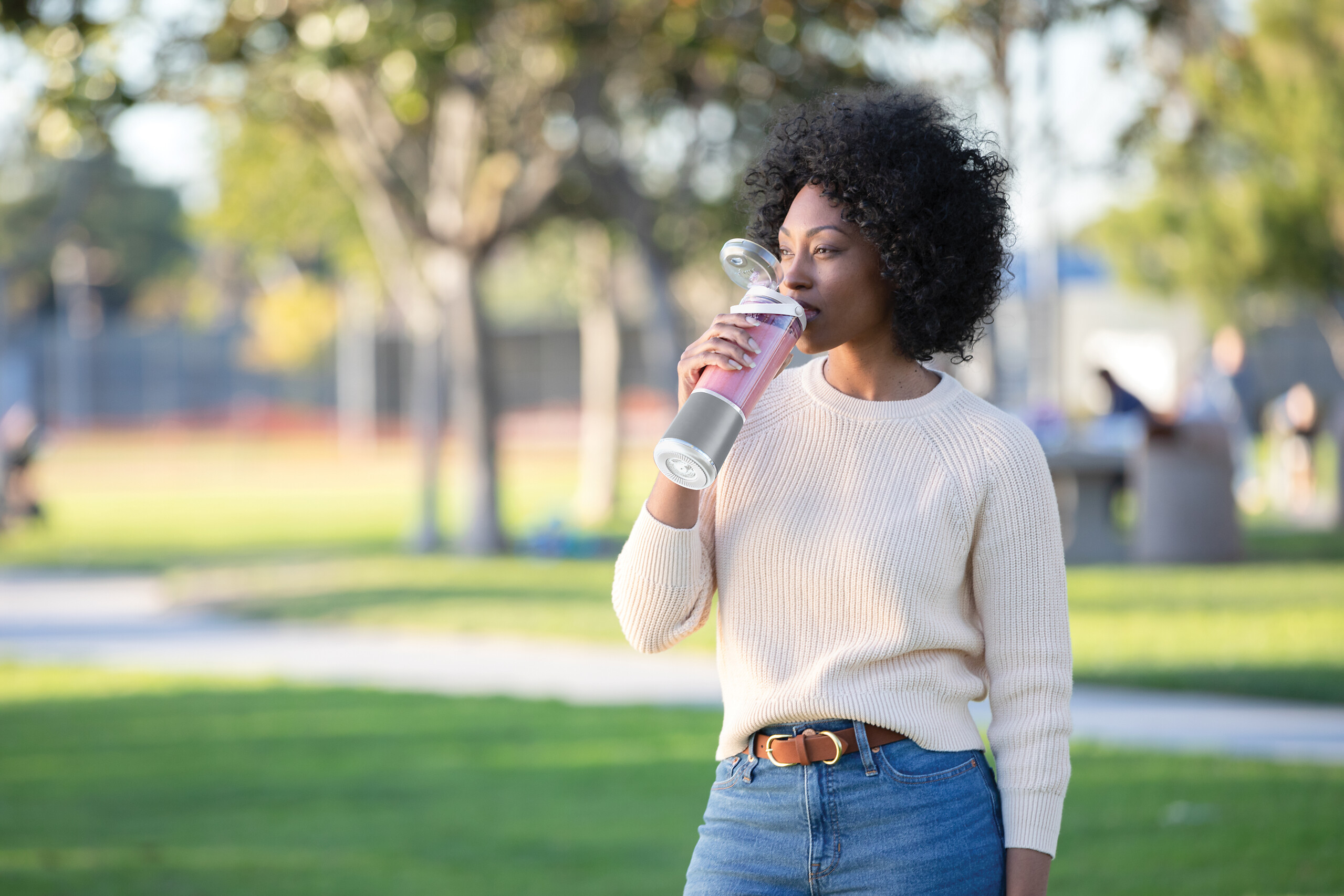 Ninja Standmixer weiß Kunststoff Edelstahl B/H/L: ca. 9x27x8,5 cm