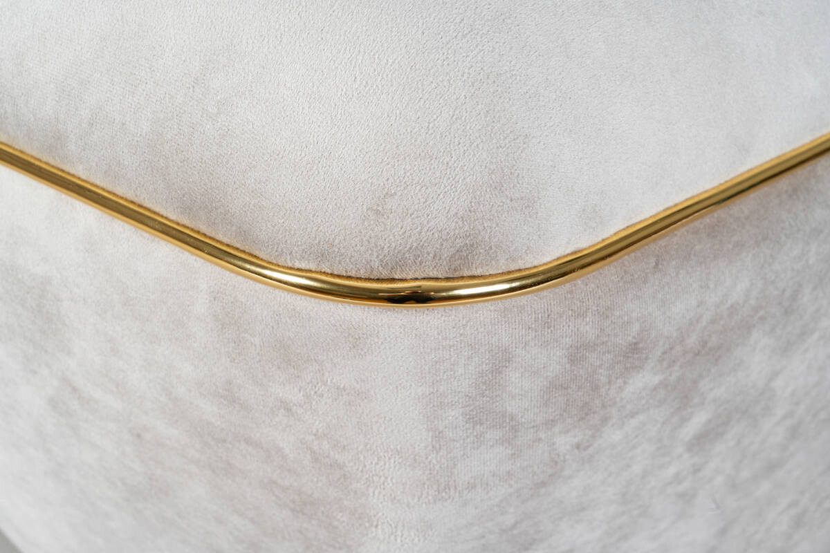 360 Living Hocker Contessa 100 taupe gold B/H/T: ca. 60x42,5x60 cm