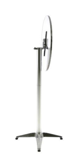 VCM Stehtisch silber Alu H/D: ca. 115x60 cm