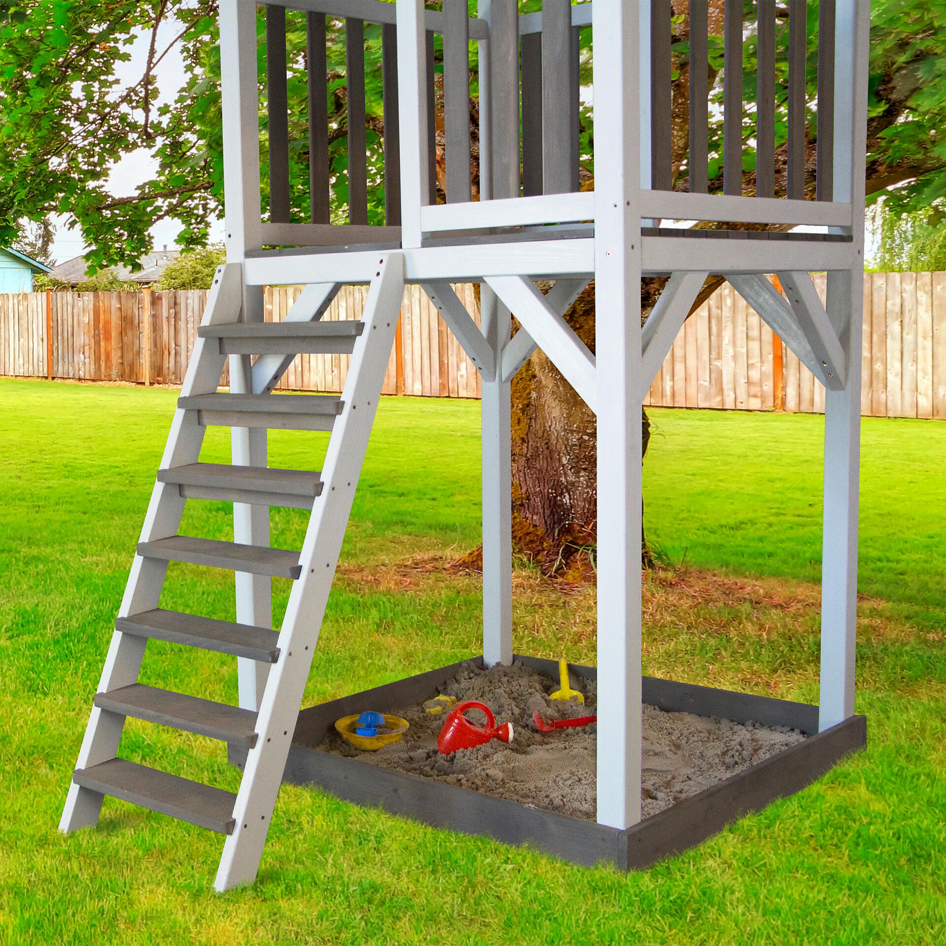 AXI Spielturm Beach Tower grau B/H/T: ca. 356,6x241,9x349 cm