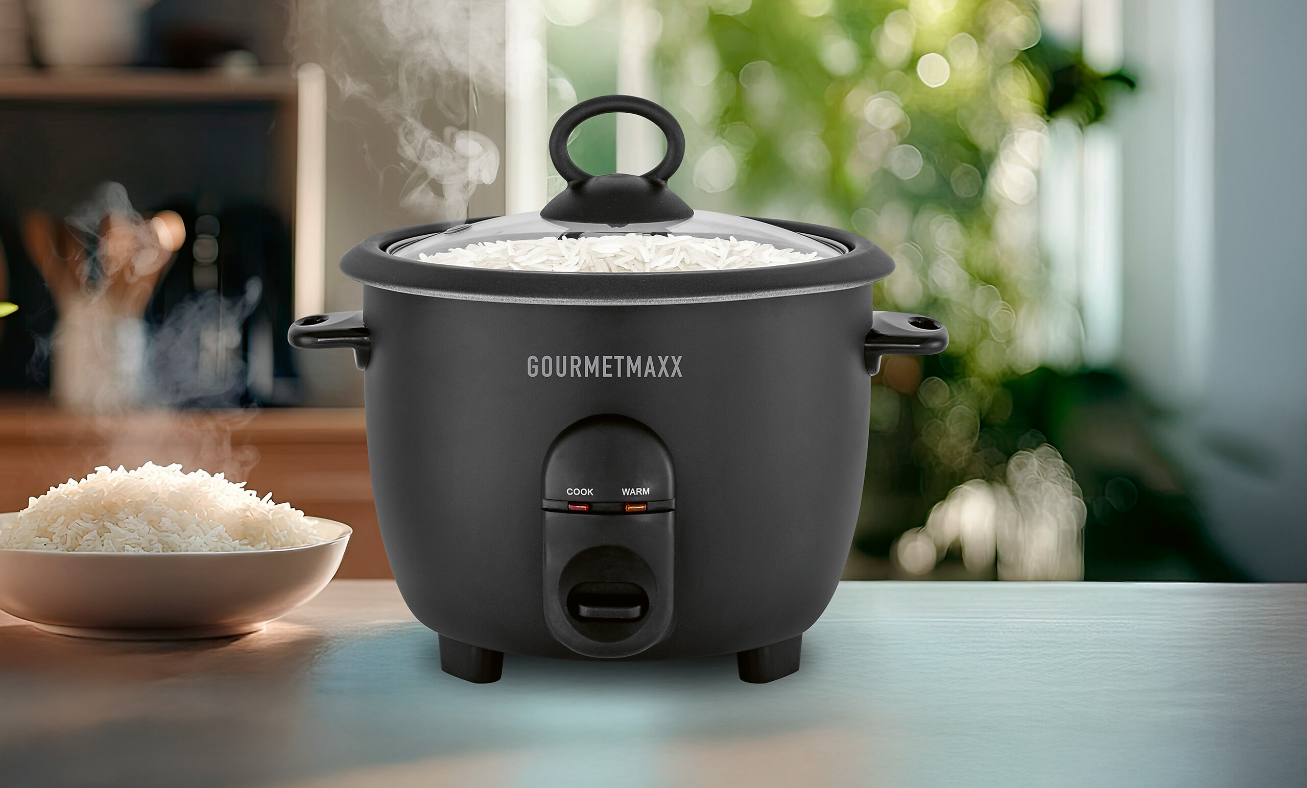 GOURMETmaxx Reiskocher schwarz B/H/L: ca. 23,9x20,4x23,9 cm