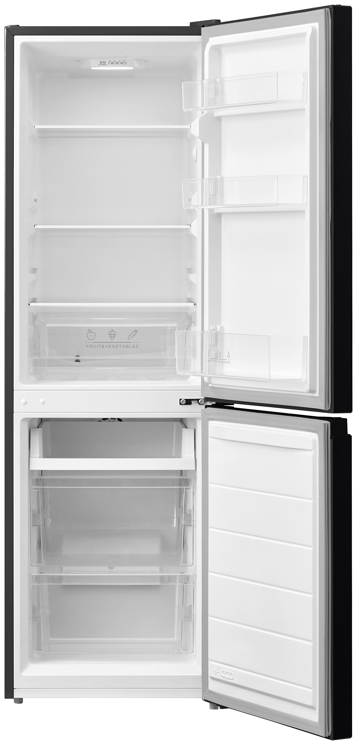 POCOline Kühl-/Gefrierkombination KGK 150-173 ESNF schwarz B/H/T: ca. 47x150x56,6 cm