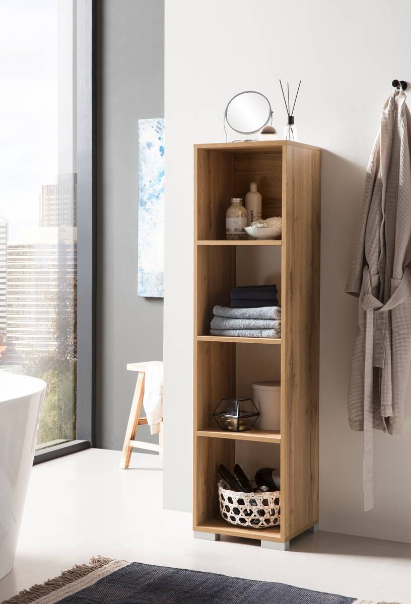 Regal Carlos Eiche Landhaus Nachbildung B/H/T: ca. 36,3x142,7x33 cm