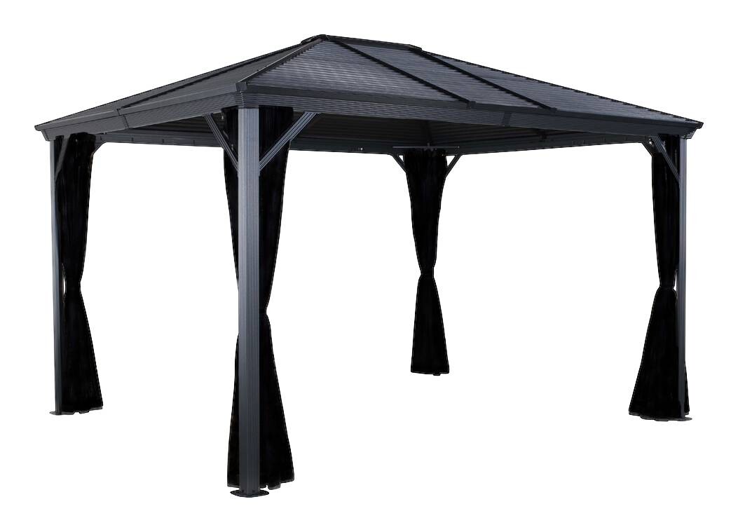 Sojag Pavillon-Vorhang-Set Ventura dunkelgrau Polyester