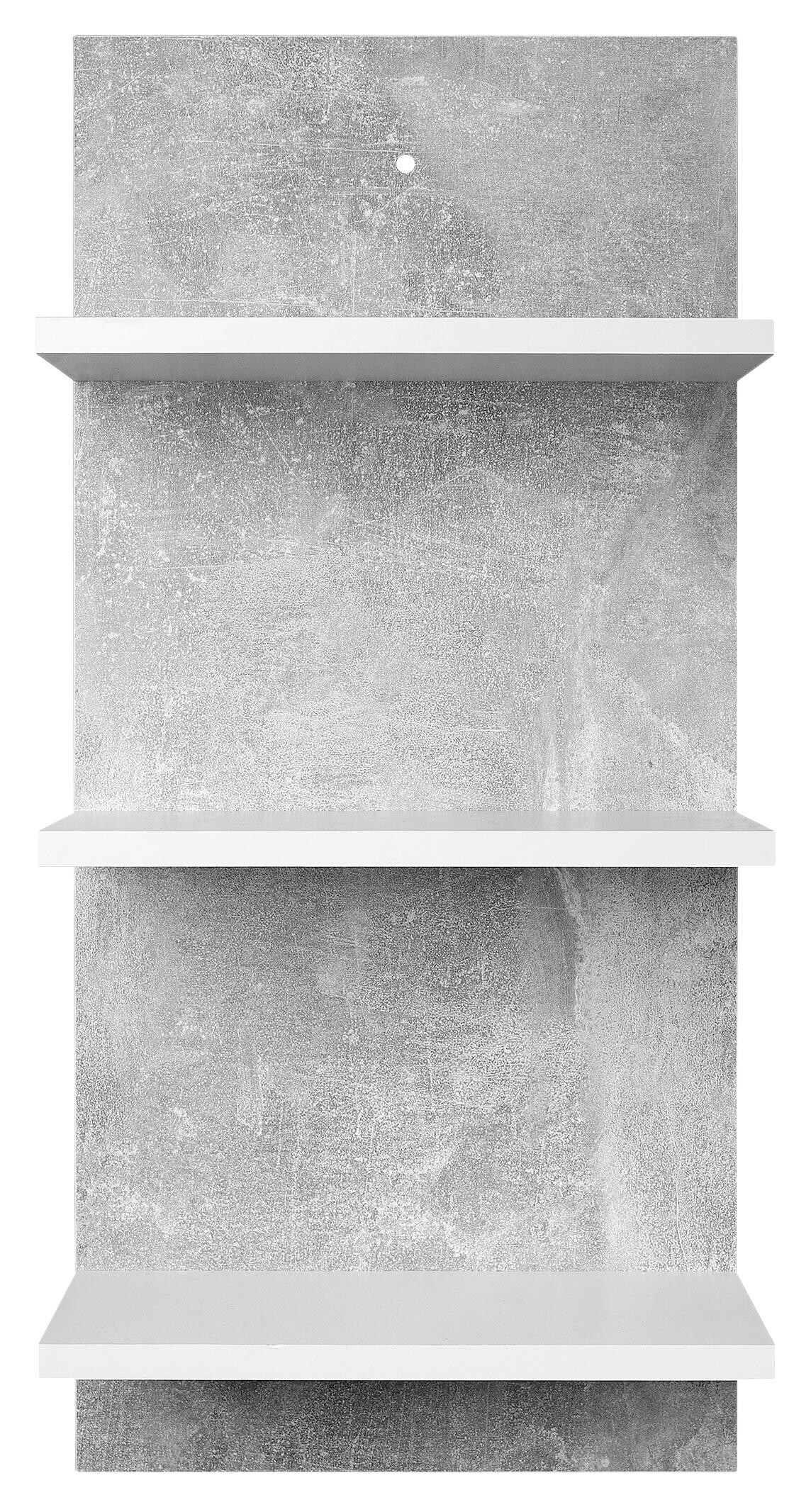 Bad-Set Madeira Beton Optik weiß B/H/T: ca. 123x76,5x28 cm