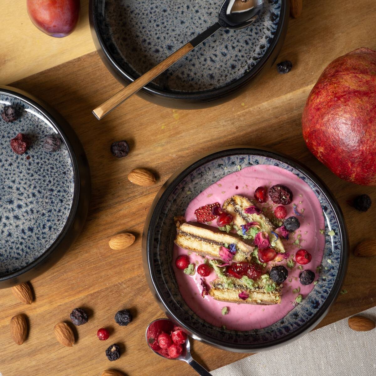 Moritz & Moritz Dessertschalen-Set grauschwarz Steinzeug H/D: ca. 5x19 cm