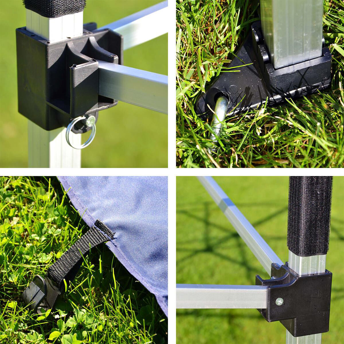 VCM Pavillon PROFI blau Metall B/H/L: ca. 300x200x300 cm