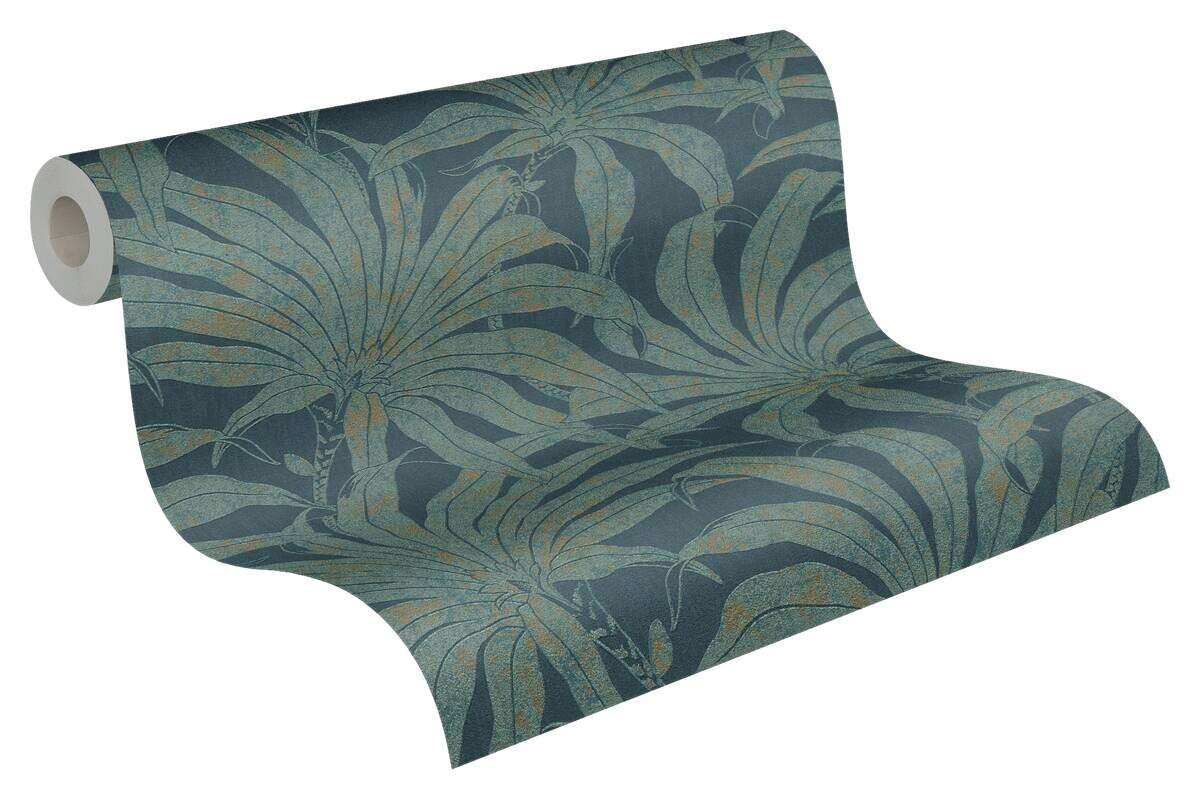 A.S.Creation Vliestapete blau gold petrol B/H/D: ca. 53x1005x9,2 cm