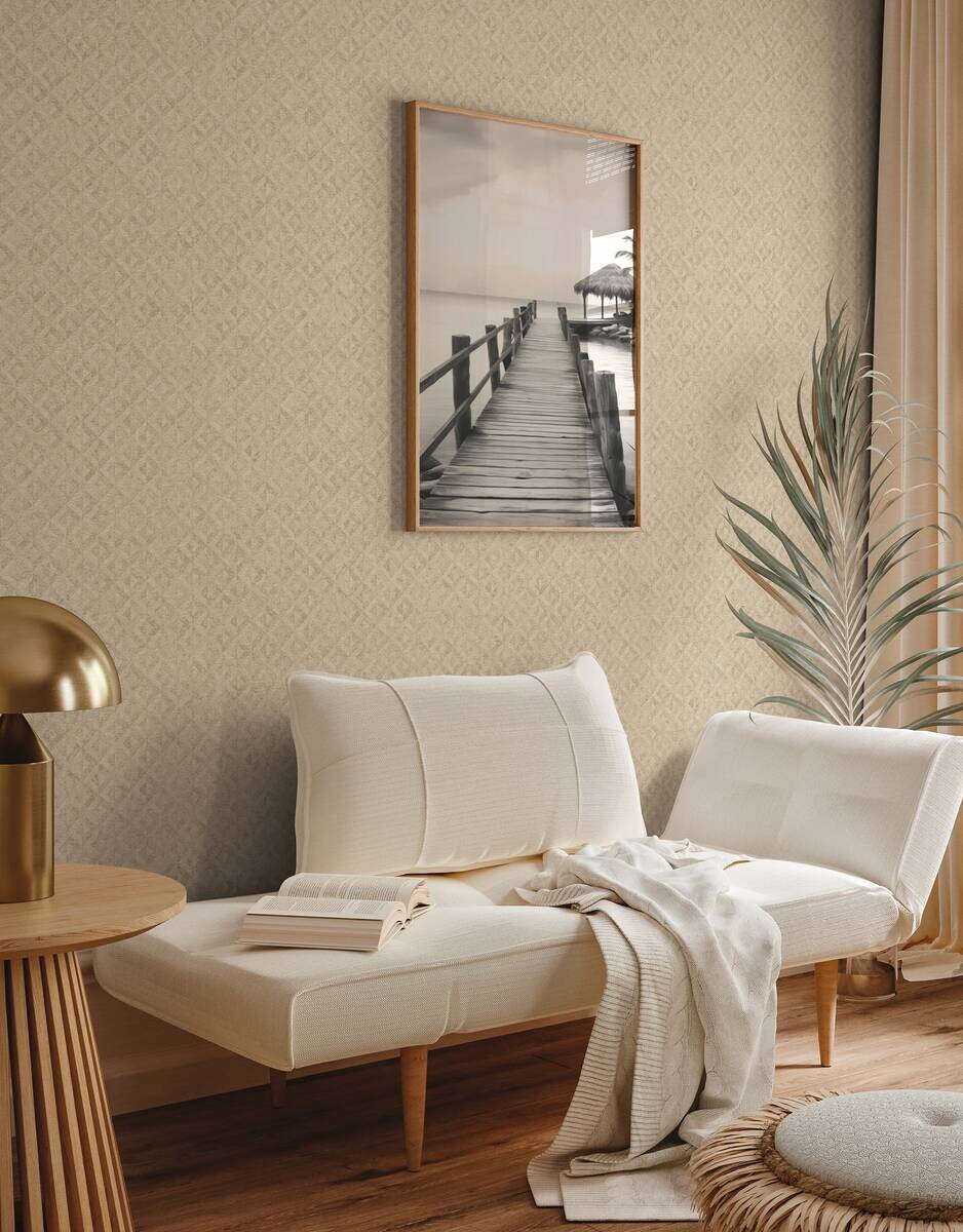 A.S.Creation Vliestapete beige gold B/H/D: ca. 53x1005x9,3 cm