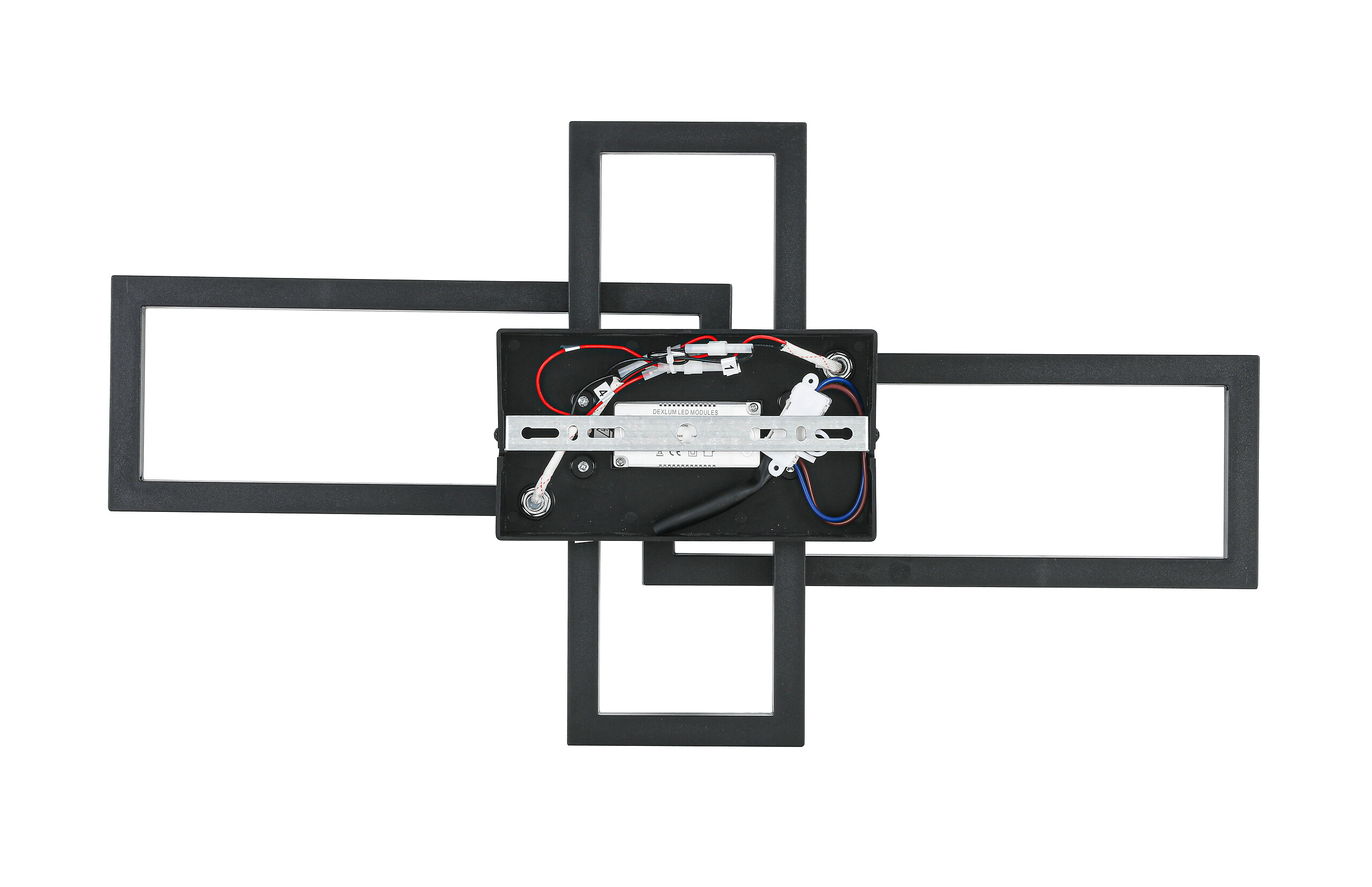 Nolo Deckenleuchte Tahnee schwarz Kunststoff B/H/L: ca. 35x8x64 cm