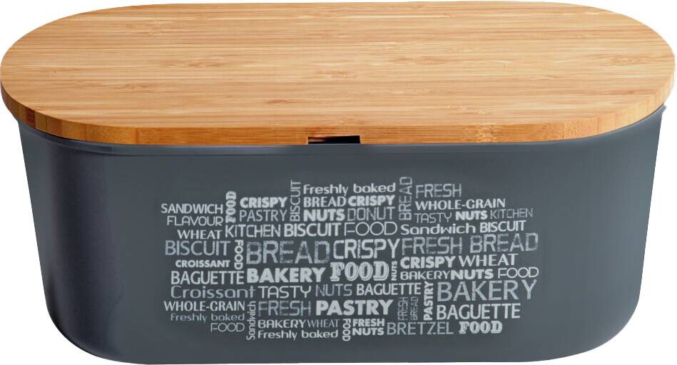 Kesper Brotbox grau Kunststoff B/H/L: ca. 20x14,5x34 cm