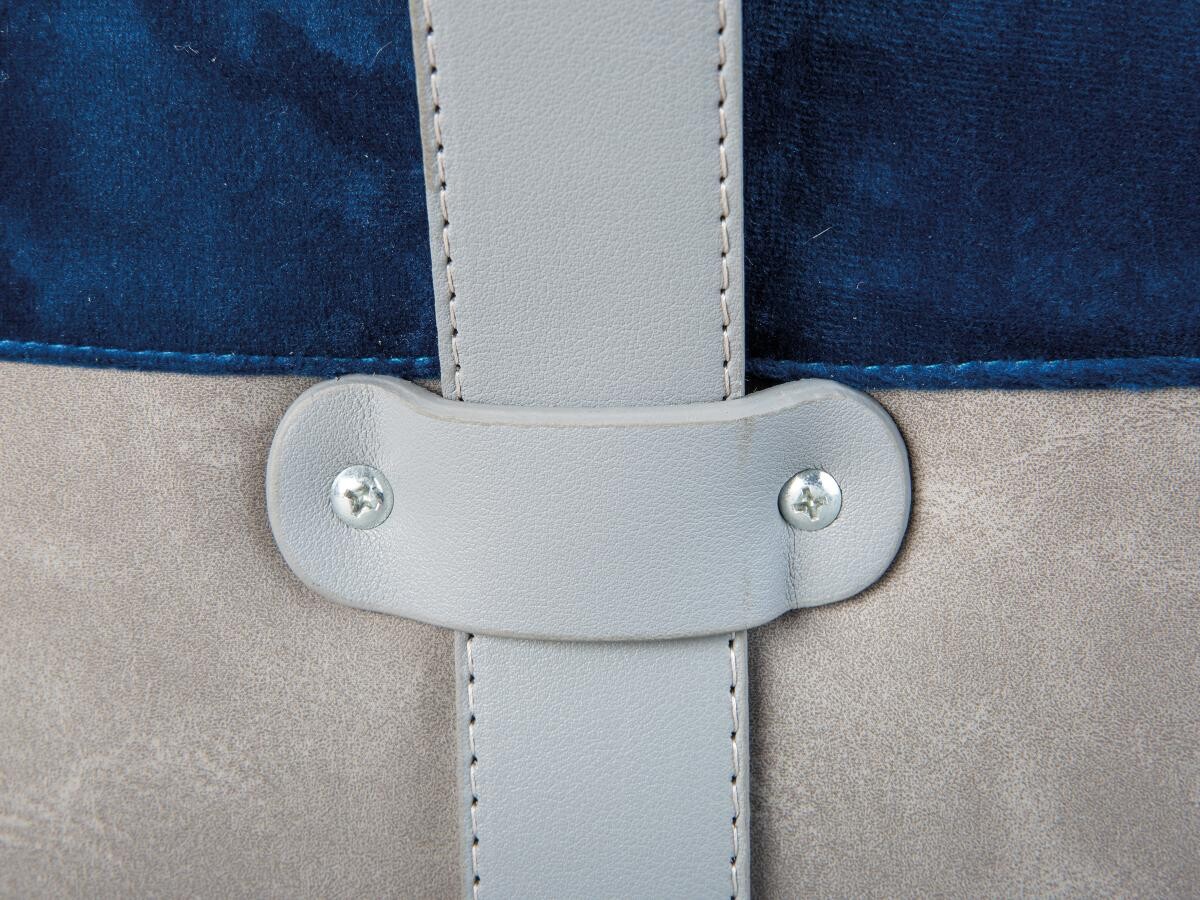 Inter Link Hocker Osane blau MDF Samtoptik B/H/T: ca. 38x43x33 cm