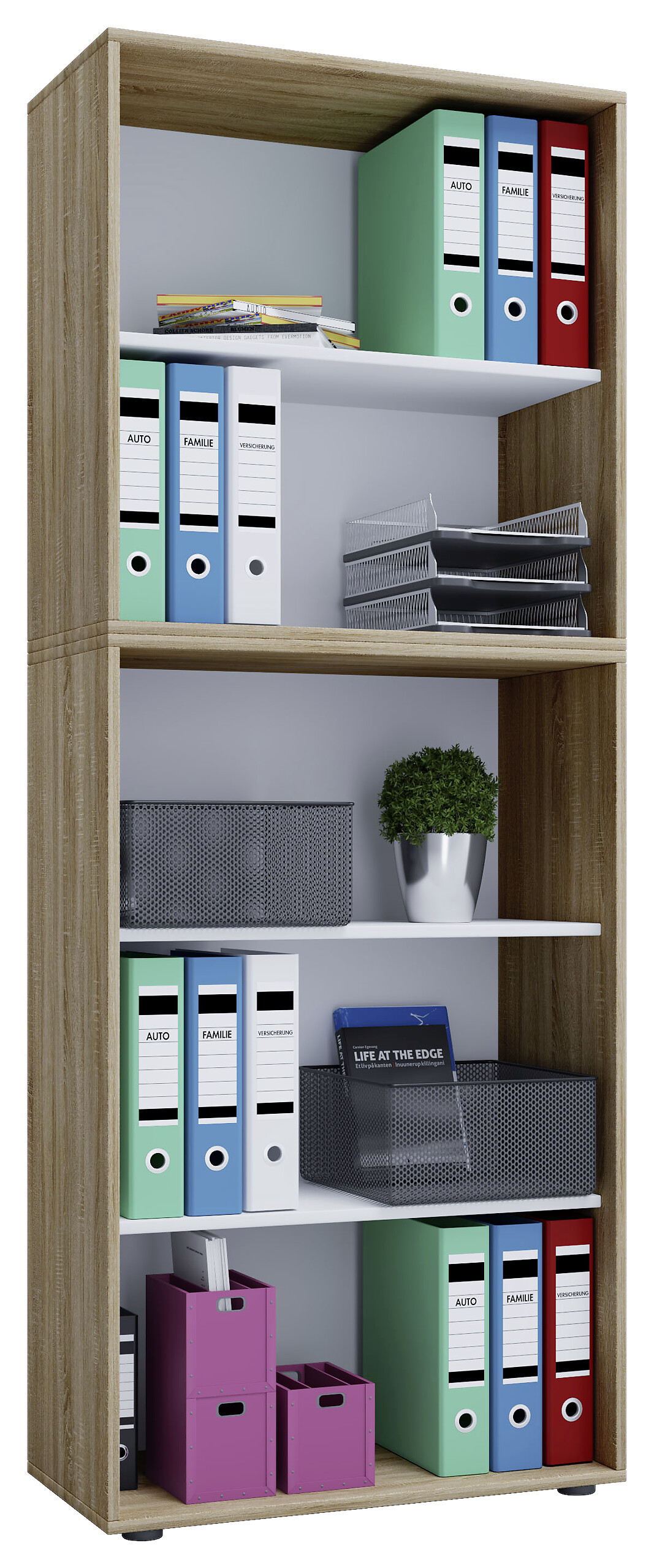 Regal Lona XXL ohne Türen Eiche Sonoma Nachbildung weiß B/H/T: ca. 70x183x37 cm Regal Lona XXL ohne Türen Eiche Sonoma Nachbildung weiß B/H/T: ca. 70x183x37 cm