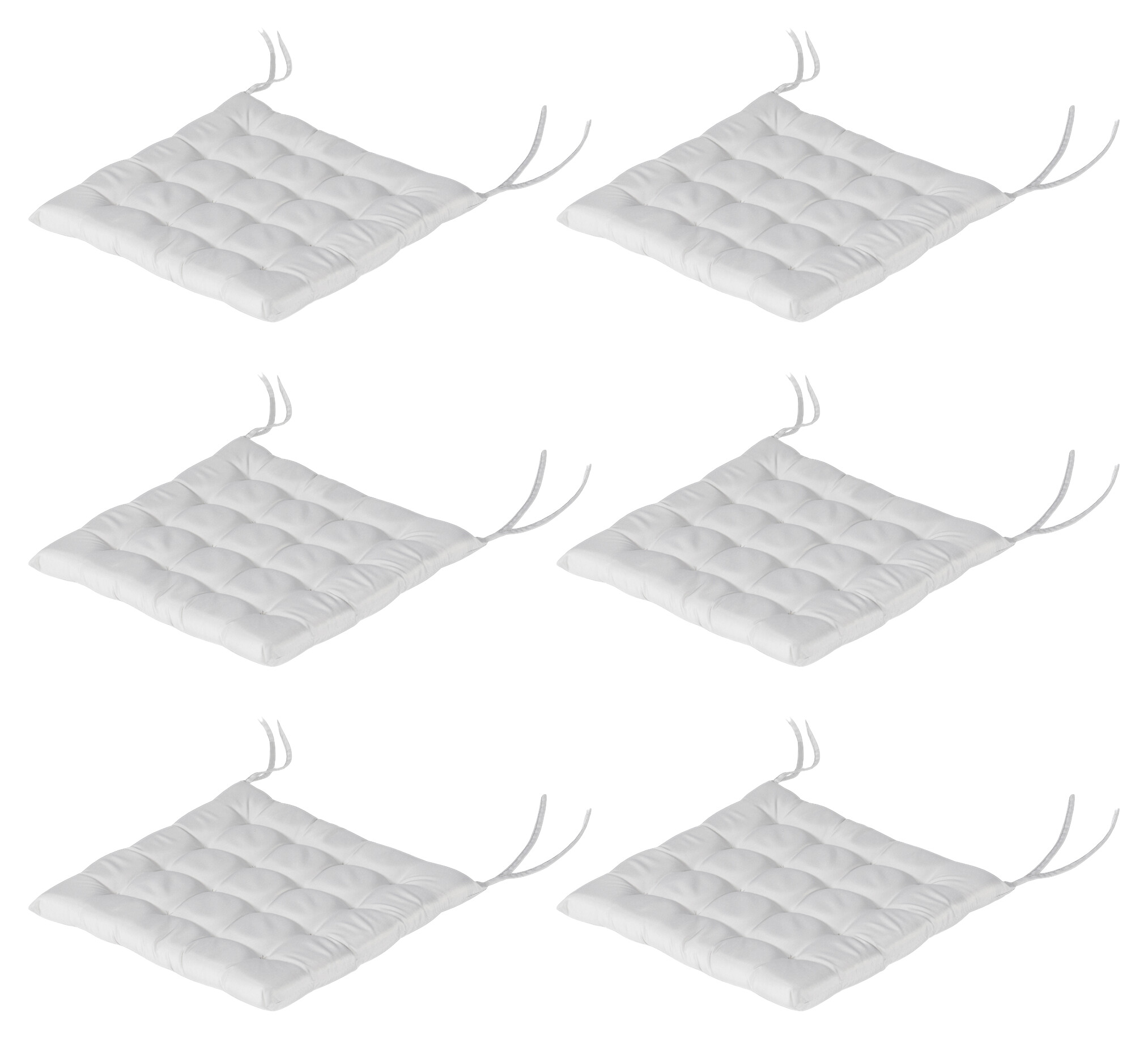 Outsunny Auflagen 6er-Set hellgrau Polyester B/H/L: ca. 40x4x40 cm