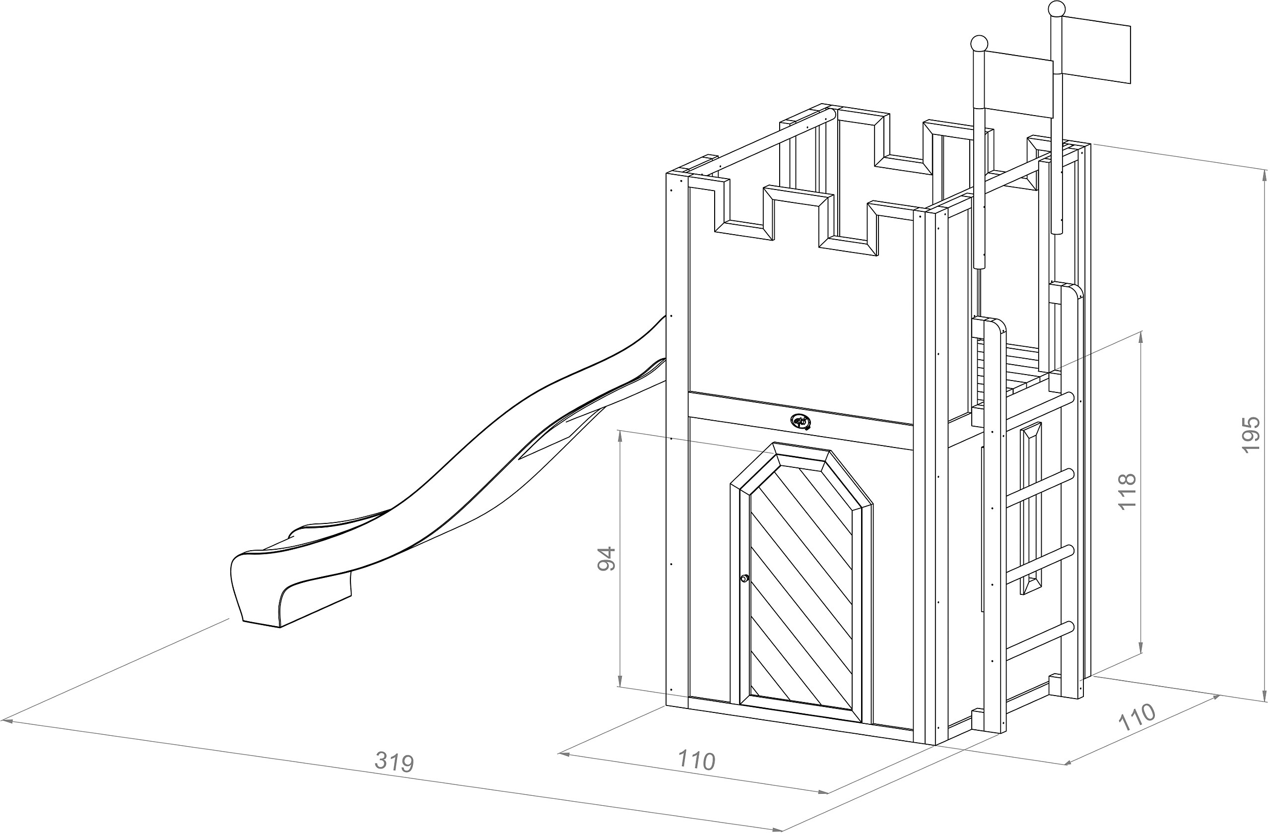 AXI Spielhaus Arthur braun