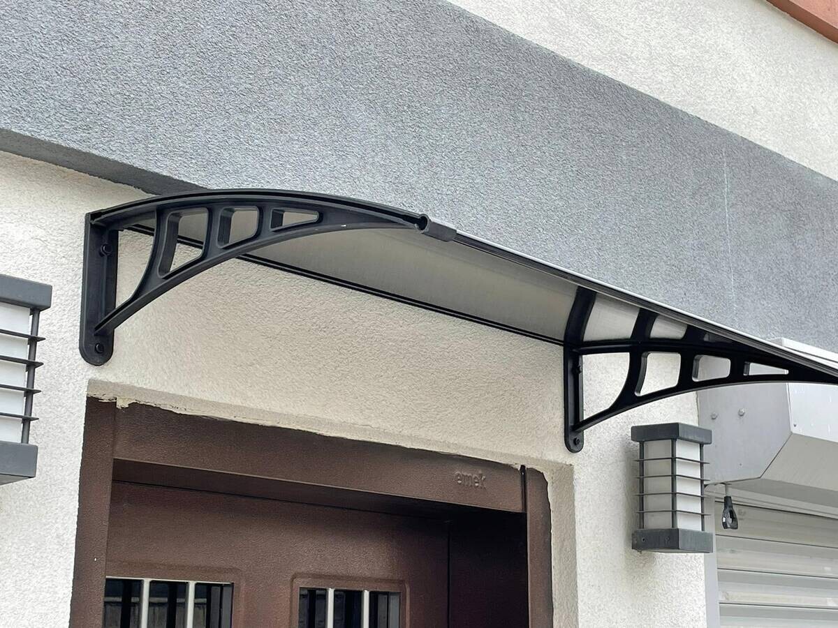 Brosplast Vordach transparent B/H/L: ca. 120x23x70 cm