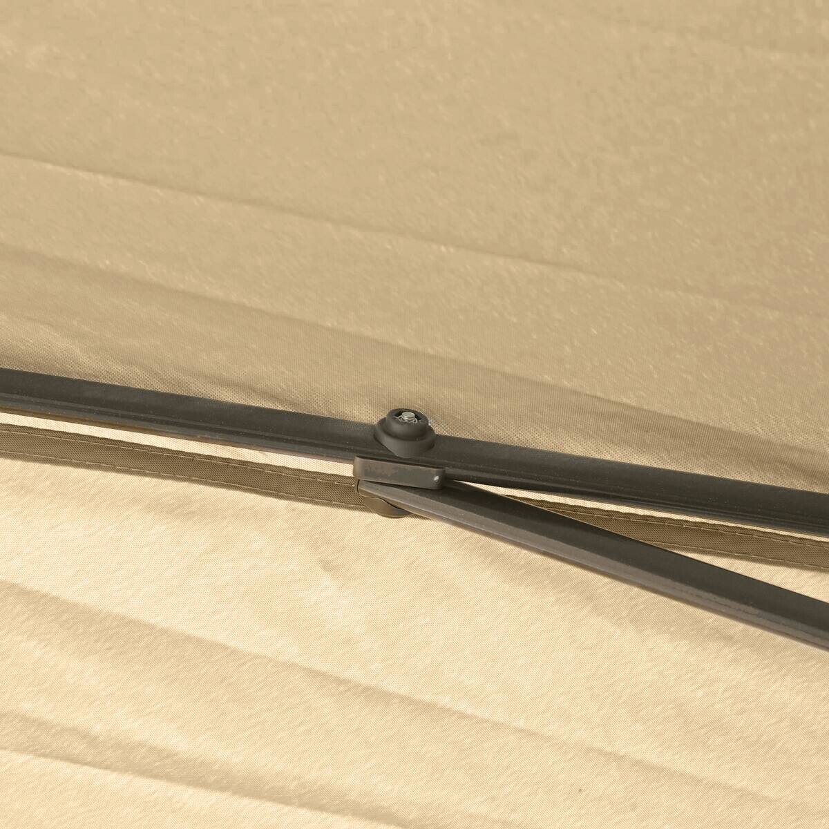 Outsunny Pavillon beige Metall B/H/L: ca. 330x288x330 cm