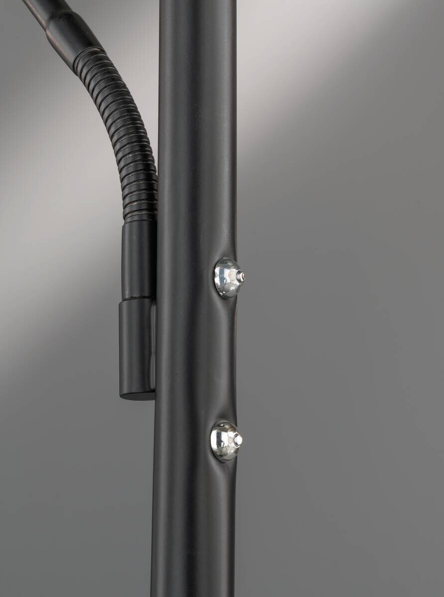 Fischer & Honsel LED-Stehleuchte 40318 Chrom schwarz Metall B/H/T: ca. 35x180x50 cm 1 Brennstellen