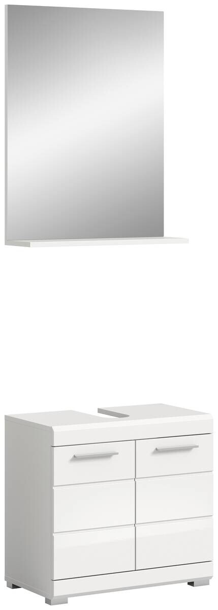 Badezimmer-Set Scout weiß weiß Hochglanz B/H/T: ca. 60x191x34 cm