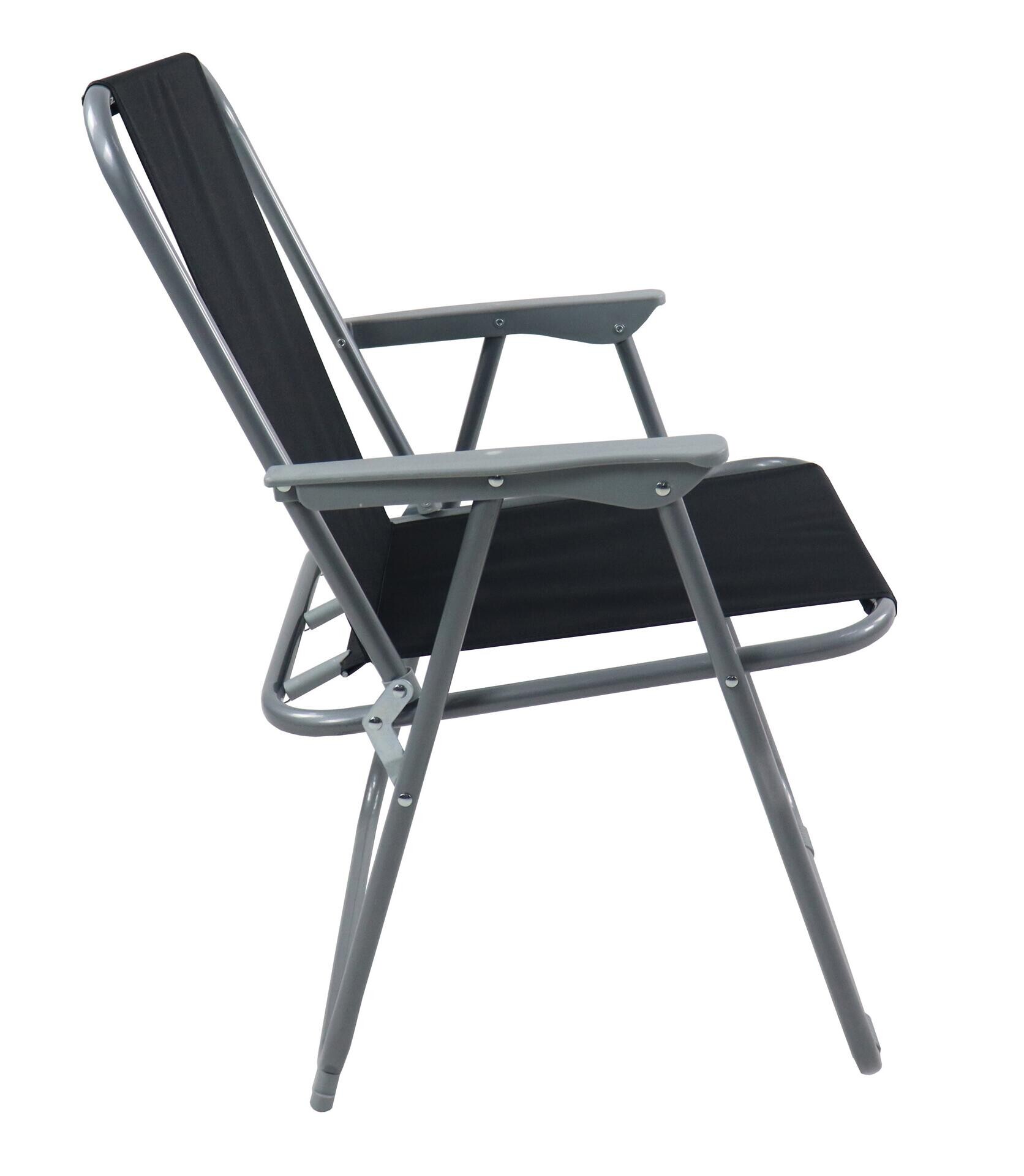 VCM Gartensitzgruppe Maxola schwarz Textilene B/H/L: ca. 75x74x75 cm