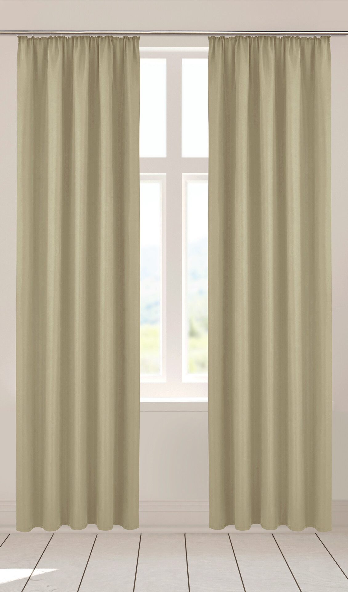 Verdunklungsvorhang Linus kitt B/L: ca. 140x245 cm