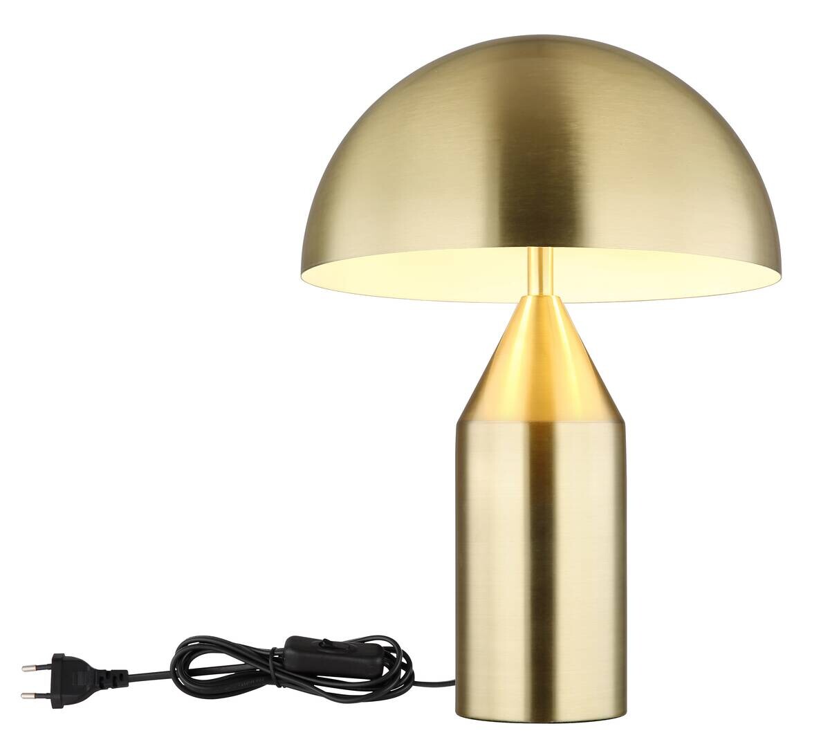 GLOBO Tischleuchte Atoma messing weiß Metall H: ca. 39 cm E27 2 Brennstellen