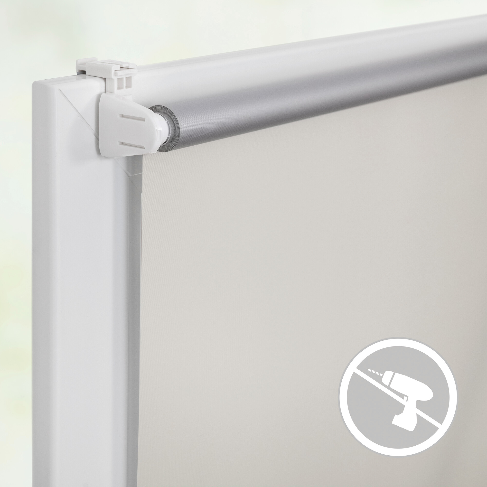 LICHTBLICK Thermo Klebe-/Klemmrollo Verdunklungsqualität creme B/L: ca. 110x150 cm